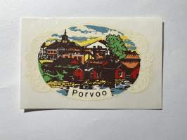 Porvoo -siirtokuva / vesisiirtokuva / dekaali -1960-luvun matkamuisto