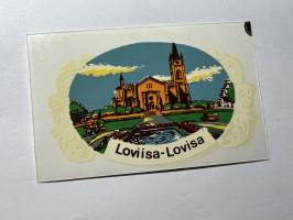 Loviisa -Lovisa -siirtokuva / vesisiirtokuva / dekaali -1960-luvun matkamuisto