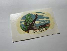 Hyvinkää -siirtokuva / vesisiirtokuva / dekaali -1960-luvun matkamuisto