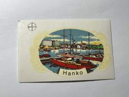 Hanko -siirtokuva / vesisiirtokuva / dekaali -1960-luvun matkamuisto