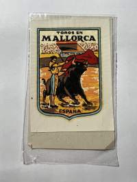 Toros en Mallorca Espana -tarra, matkamuistotarra