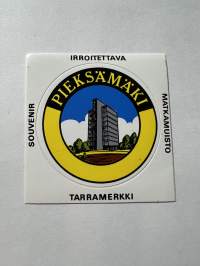 Pieksämäki -tarra, matkamuistotarra 1970-luvulta