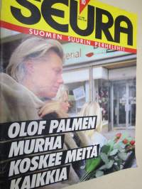 Seura 1986 nr 10, Olof Palmen murha, Viking Line Olympia,  katso tarkemmin sisällysluettelo