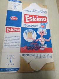 Eskimo kotipakastekotelo 1 litra, tyhjä pakkaus, käytetty