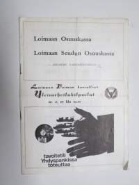 Loimaan Voima - Kansalliset yleisurheilukilpailut 20.6.1965 -käsiohjelma