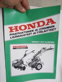 Honda pihatraktorien ja jyrsimien lisävarusteet ja työlaitteet -myyntiesite