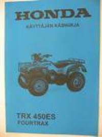 Honda TRX 450ES Fourtrax mönkijä käyttäjänkäsikirja