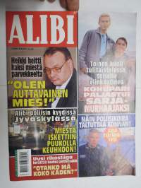 Alibi 2004 nr 3, Tuomo Hippeläinen ja tappolista, Latvialaiset kellorosvot, Marko Saarela töpeksii, Vaimontappajast IT-yrittäjä - Timo kertoo, Tommy Heiman surmasi