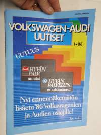 Volkswagen-Audi uutiset 1986 nr 1 -asiakaslehti