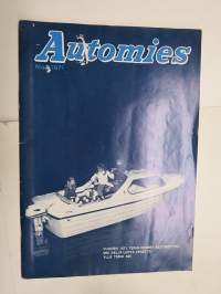 Automies 1971 nr 2 -asiakaslehti, Toyota Corona 1500 Mark I, Terhi-veneet 1971 mallisto mm. 520, 600 Fiskari, Terhi perämoottorit, Vire-moottori, Kone-Diesel, ym.