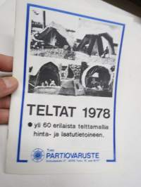 Partiovaruste Teltat 1978, yli 60 mallia -esite / tuoteluettelo