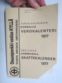 Turun kaupungin kunnallisverokalenteri 1977 vuoden 1976 tuloista