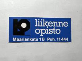 Liikenne opisto -tarra