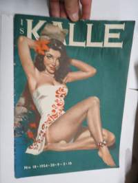 Kalle 1954 nr 18, Poliisien valvomat bordellit?, Revyytyttö Micheline, Zornin neitoja Taalainmaalla, ym.