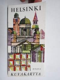 Helsinki Kuvakartta (piirtänyt Tauno Torpo) 1966, hauskoin piirustuksin -picture map of Helsinki