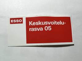 Esso Keskusvoitelurasva 05 -tarra