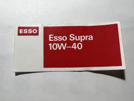 Esso Esso Supra 10W-40  -tarra