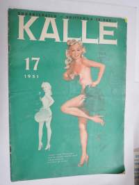 Kalle 1951 nr 17, Miehen varas, Vaarallisia ammatteja 3, Amerikan bordelligangsterismi, Carole Lombard, Luistimet lumosivat Helsingissä, ym.