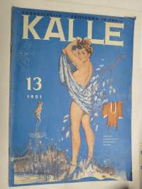 Kalle 1951 nr 13, Kaksisorminen murhaaja, Rolf Back, Uskotaanko Mustaan Magiaan?, Näin kidutettiin ihmisiä, ym.