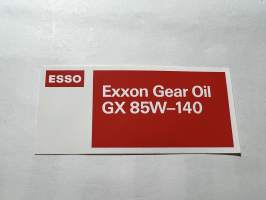 Esso Exxon Gear Oil GX 85W-140 -tarra