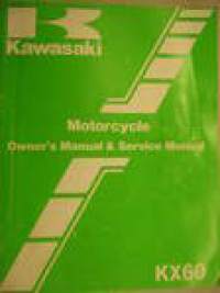 Kawasaki KX60 owner´s manual & service manual  käyttö- ja huolto-ohjekirja