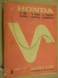 Honda S90 S90A S90ZK1 CL90I CL90II CL90ZK1 parts list varaosaluettelo