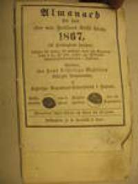 Almanack 1867 Luotsin tms. muistiinpanoja - ollut tekemisissä laivaliikenteen ja Crichtonin telakan kanssa 