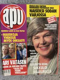 Apu 1994 nr 36 - Marja-Liisa Vartion nuoruuden päiväkirjat julki, Elisabeth Rehn sukkuloi maailmalla, Jari Vatasen avoin ja ankara tilitys, ym.