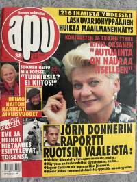 Apu 1994 nr 38 - 216 ihmistä yhdessä! Laskuvarjohyppääjien huikea ennätys, Kohtausten ja erojen Tyyne Ritva Oksanen 