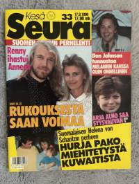 Kesä Seura 1990 nr 33 - Renny ihastui Anneen, Don Johnson tunnustaa Melanien kanssa - olen onnellinen, Arja Alho saa syysvauvan, ym.