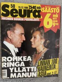 Seura 1989 nr 50 - Rohkea Ringa yllätti Manun, Linnan 100 kauneinta asua, ym.