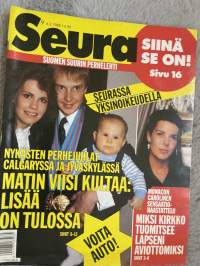 Seura 1988 nr 9 - Seurassa yksinoikeudella, Nykästen perhejuhlat Calgaryssa ja Jyväskylässä, Monacon Carolinen sensaatio-haastattelu, ym.