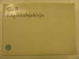 Volkswagen Golf vm. 1988 -käyttöohjekirja