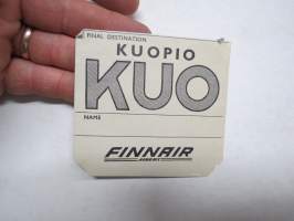 Finnair - Aero Oy - Kuopio - KUO - Baggage Strap Tag -matkalaukkumerkki