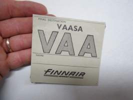 Finnair - Aero Oy - Vaasa - VAA - Baggage Strap Tag -matkalaukkumerkki