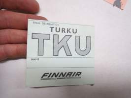 Finnair - Aero Oy - Turku - TKU - Baggage Strap Tag -matkalaukkumerkki