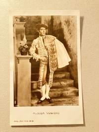 Rudolph Valentino -filmitähti postikortti