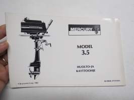 Mercury Merc - 3,5 outboard perämoottori -käyttöohjekirja, suomenkielinen