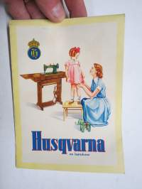 Husqvarna kotiompelukoneet malli 12/335 S - 12/360 S -myyntiesite + mainospostikortti