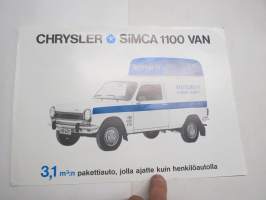 Chrysler Simca 1100 Van -myyntiesite