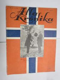 Allas Krönika 1928 nr 23, Om sockrad mandel, Kotka har jubilerat, Nordiska sudentmötet i Stockholm, Oakland, Nyaste Pontic-vagnen, osv.