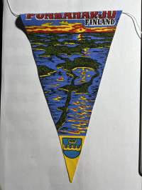 Punkaharju -Finland -matkailuviiri, isokoko / souvenier pennant