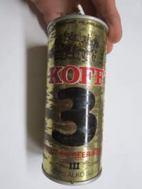 Koff 3 -avaamaton oluttölkki 1970-luvulta
