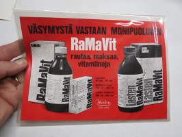 RaMaVit -mainospainate, muovikalvon sisällä, ollut apteekin tiskillä