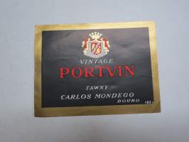 Vintage Portvin 182 a -etiketti