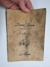 David Brown Cropmaster traktori huoltokirja / käyttöohjekirja