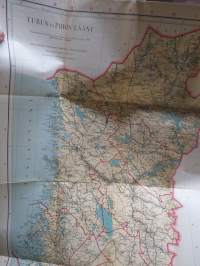 Turun ja Porin lääni, kartta 1921, piirtänyt 