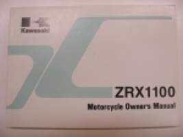 Kawasaki ZRX1100 (ZR1100-C2 ZR1100-D2) Owner´s manual -käyttöohjekirja englanniksi