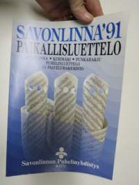 Savonlinna 1991 paikallisluettelo Savonlinna - Kerimäki - Punkaharju ja palveluhakemisto -puhelinluettelo