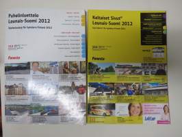 Lounais-Suomi Puhelinluettelo LOU 2012 + Keltaiset sivut Turku - Kemiönsaari - Parainen - Salo - Vakka-Suomi, Fonecta